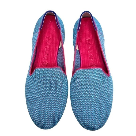 Rothy's Blue Bell Triple Stitch Loafers Size 10 - Picture 1 of 16